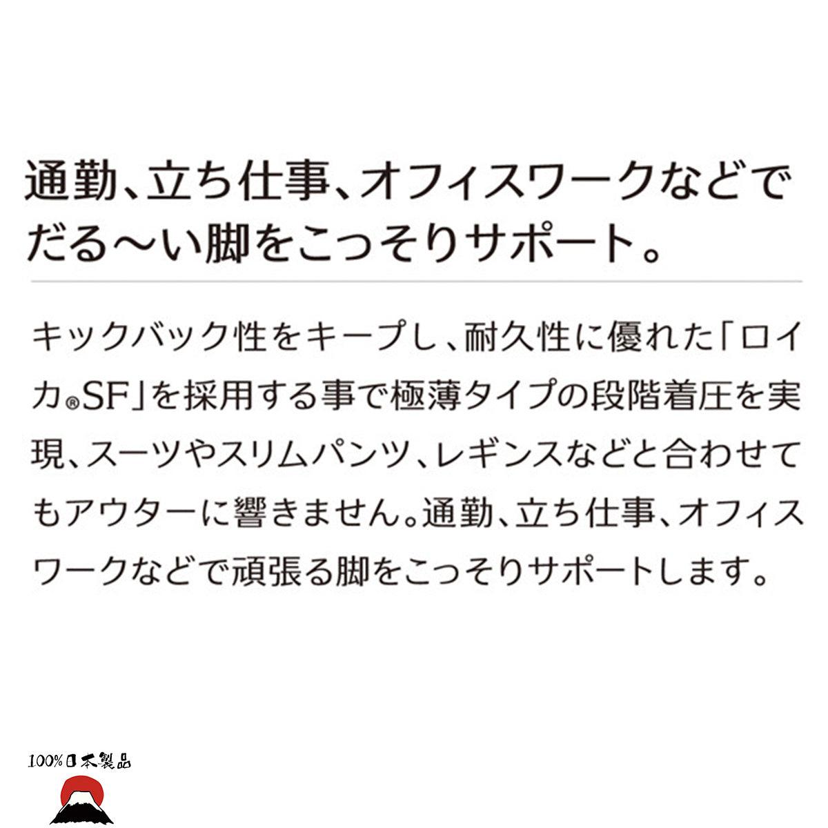 日本製ALPHAX 超薄壓力支撐襪 (米色) - PLATEAUX LoHas Japan