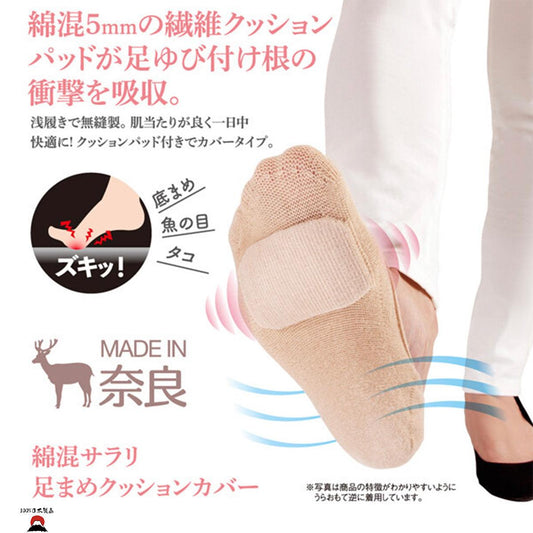 日本製ALPHAX女上班族腳底緩衝墊/襪(1 對)日本奈良製造 - PLATEAUX LoHas Japan